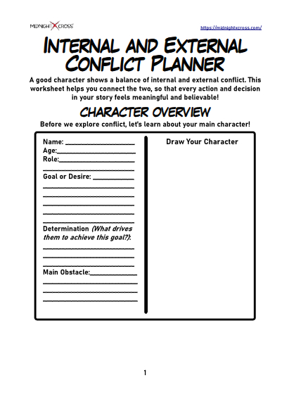 Internal And External Conflict Planner Preview 1